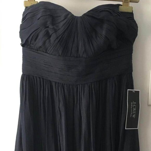 J Crew Navy Strapless Cocktail Dress -NWT - Picture 1 of 5